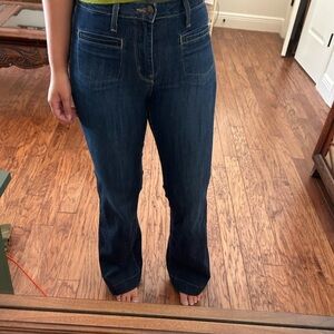 Just black bootcut jeans